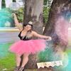Dancina Women's Adult Vintage Petticoat Tulle Tutu Skirt [Sticker XXL],Watermelon,Plus Size view 3