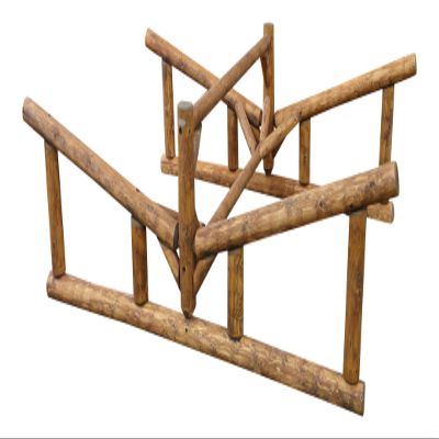 2-Place Rowboat Log Rack, Freestanding Kayak Racks for Outdoor Storages, Canoe Boat Storage Organizer, Paddle Boat Stands, Heavy Duty Kayak Holders, Paddleboard Rack for Storage - Canyon Brown