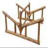 2-Place Rowboat Log Rack, Freestanding Kayak Racks for Outdoor Storages, Canoe Boat Storage Organizer, Paddle Boat Stands, Heavy Duty Kayak Holders, Paddleboard Rack for Storage - Canyon Brown view 1