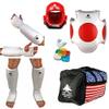 Pine Tree Complete Cloth Martial Arts Sparring Gear Set with Bag, X-Large Blue Headgear, Medium Other Gears view 1