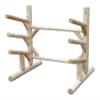 Log Kayak Rack 3-Place, One-Sided SUP Log Rack, Paddle Board Holder, Kayak Holder for Outside, Surfboard Stand, Paddle Boat Storage, Freestanding for Kayaks SUP Boards - Natural view 1