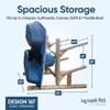 Log Kayak Rack 2-Place, One-Sided Kayak & SUP Log Racks + Paddle Boat Storage Rack, Surfboard Stand, Outdoor Storage Rack, SUP Storage Racks, Paddles for Kayaks - Unfinished view 2