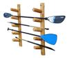 5-Slot Paddle/Fishing Pole Log Rack, Heavy Duty Wall Mounted Fishing Rod Holders, Vertical Wall Rods Holder, Fish Rod Racks, Pole Holders for Garage Organizer, Fish Rods Storage Rack - Natural view 2