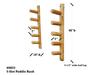 5-Slot Paddle/Fishing Pole Log Rack, Heavy Duty Wall Mounted Fishing Rod Holders, Vertical Wall Rods Holder, Fish Rod Racks, Pole Holders for Garage Organizer, Fish Rods Storage Rack - Natural view 3
