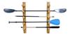 5-Slot Paddle/Fishing Pole Log Rack, Heavy Duty Wall Mounted Fishing Rod Holders, Vertical Wall Rods Holder, Fish Rod Racks, Pole Holders for Garage Organizer, Fish Rods Storage Rack - Natural view 4