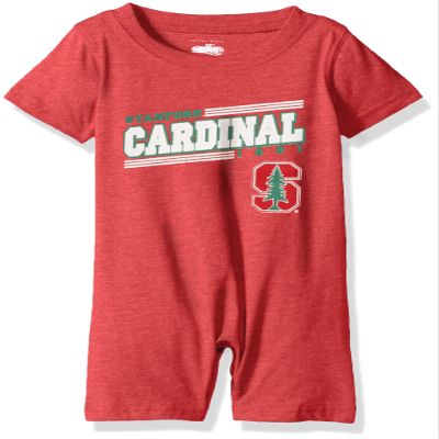NCAA Cotton Willy Infant Short Sleeve Romper Stanford Cardinals, team Color, 6M