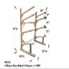 4-Place One-Sided 3 Canoes + 1 SUP Log Rack, Free Standing Kayak Racks for Outdoor Storage, Canoe Boat Stands, Paddle Board Racks, Outdoor Surfboards Log Wood Rack Organizer - Unfinished view 2