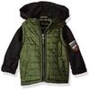 iXtreme Baby Boys Infant Tonal Print Vest W/Fleece Hood &Sleeve, Olive, 12M view 1