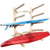 5-Place One-Sided SUP Log Rack, Freestanding Outdoor Kayak Storage Racks, Canoe Storages, Paddle Board Rack for Storage Organizer, SUP Racks for Boat Storages, Paddleboard Stand - Unfinished view 1