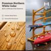 5-Place One-Sided SUP Log Rack, Freestanding Outdoor Kayak Storage Racks, Canoe Storages, Paddle Board Rack for Storage Organizer, SUP Racks for Boat Storages, Paddleboard Stand - Unfinished view 3