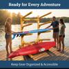 5-Place One-Sided SUP Log Rack, Freestanding Outdoor Kayak Storage Racks, Canoe Storages, Paddle Board Rack for Storage Organizer, SUP Racks for Boat Storages, Paddleboard Stand - Unfinished view 4