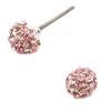 Silver Light Rose Ball Earring view 1