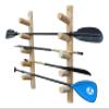 5-Slot Paddle/Fishing Pole Log Rack, Heavy Duty Wall Mounted Fishing Rod Holders, Vertical Wall Rods Holder, Fish Rod Racks, Pole Holders for Garage Organizer, Fish Rods Storage Rack - Unfinished view 2