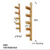 5-Slot Paddle/Fishing Pole Log Rack, Heavy Duty Wall Mounted Fishing Rod Holders, Vertical Wall Rods Holder, Fish Rod Racks, Pole Holders for Garage Organizer, Fish Rods Storage Rack - Unfinished view 3