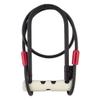 Securit by ABUS Bicycle Kolt Standard U-Lock White 6.5 x 9in w/ 4 Foot Cable view 1