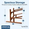 3-Place One-Sided Kayak Stand/Canoe Racks with Extended Feet, Freestanding Paddle Board Rack for Garage, Surfboard Storage Racks, SUP Storage Stand, Kayaks - Canyon Brown view 2