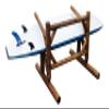 2-Place One-Sided SUP Log Racks, Freestanding Kayak Rack Outdoor, Surf Board Racks for Storage, SUP Paddle Board, Standing Kayaks Storage, Paddle Holder - Canyon Brown view 4