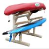 Log Kayak Rack 3-Place, One-Sided SUP Log Rack, Paddle Board Holder, Kayak Holder for Outside, Surfboard Stand, Paddle Boat Storage, Freestanding for Kayaks SUP Boards - Unfinished view 2
