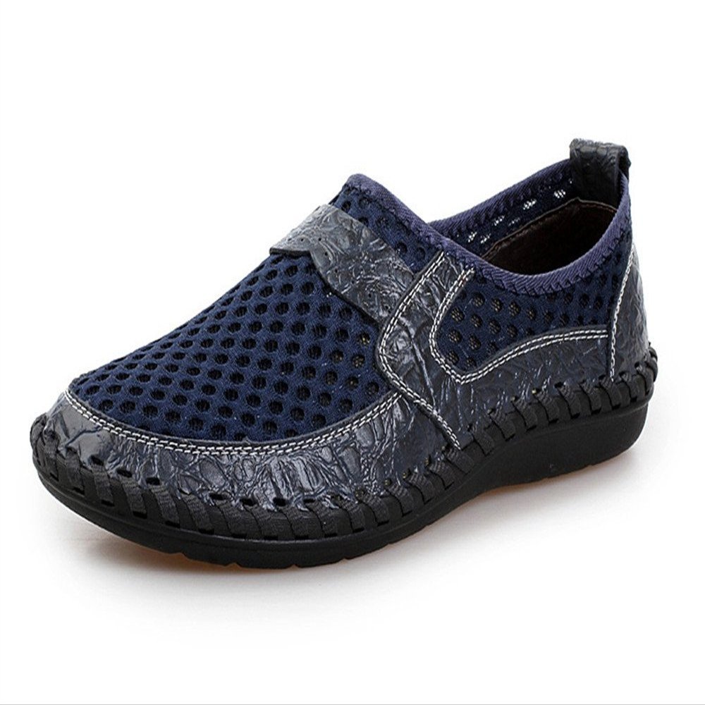 ChicWind Slip-On Loafers Walking Shoes Mesh Casual Water Shoes Navy Blue