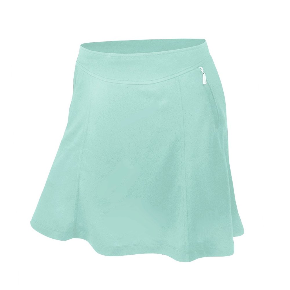 Monterey Club Women's Betty Fun Solid Knit Skort #2924 (Fairest Jade, Large)