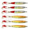 6pcs Fish WOW! 150g Fishing Metal Vertical Trolling Speed jig 5.25oz Knife Jig with Two Assist Hooks - 2 Colors -