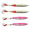 4pcs Fish WOW! 100g Fishing Metal Vertical Trolling Speed jig 3.5oz Knife Jig with Two Assist Hooks - 2 Colors