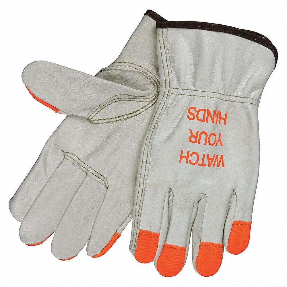 Logo Glove, Driver, Cow Grain, Cream, S, Pr
