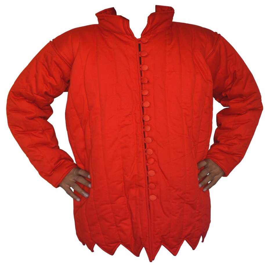 15th Century Archers Gambeson Armpit Slit Version ABS (RED, 54)