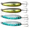 4pcs Fish WOW! 3oz Fishing Spoon with a Treble Hook 85g Fish Jigging Casting Lure Baits - 2 Colors view 1