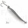 4pcs Fish WOW! 3oz Fishing Spoon with a Treble Hook 85g Fish Jigging Casting Lure Baits - 2 Colors view 4