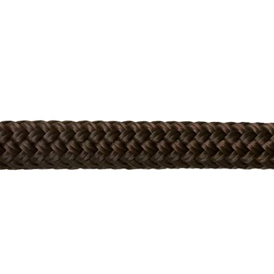 CBKnot 9/16" Premium Double Braid Polyester Rope 9,500 lb Tensile Strength, Marine, Sailing, Boating, Rigging, Equestrian and More (9/16" x 100 ft. Hank, Brown)
