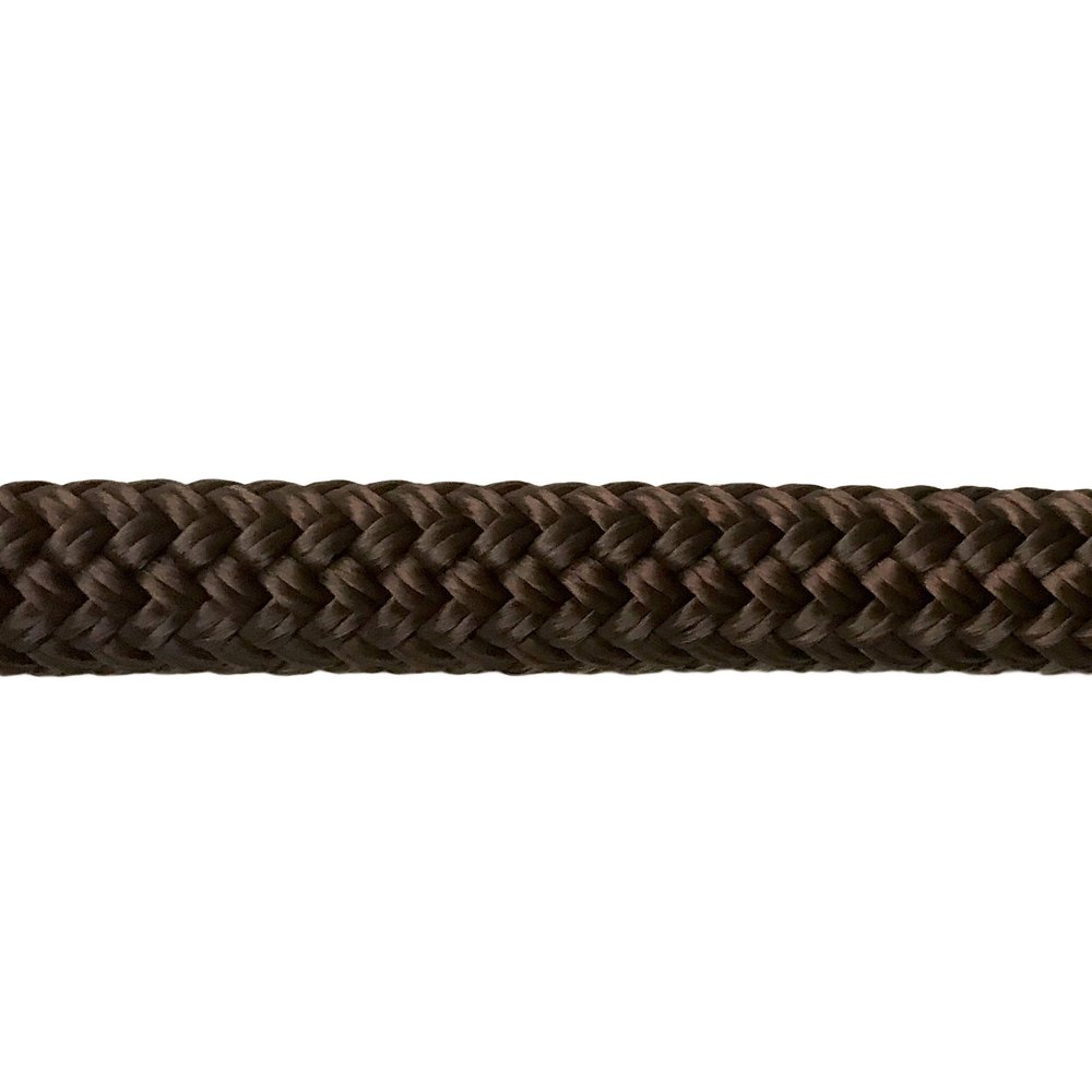 CBKnot 9/16" Premium Double Braid Polyester Rope 9,500 lb Tensile Strength, Marine, Sailing, Boating, Rigging, Equestrian and More (9/16" x 100 ft. Hank, Brown)