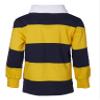 Sportoli Little Boys 100% Cotton Wide Striped Long Sleeve Polo Rugby Shirt - Gold (Size 2) view 3