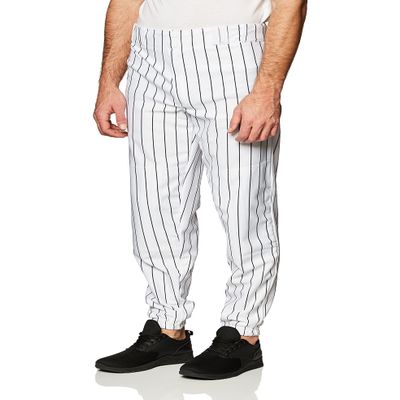 Champro Men's Sports Pro-Plus Baseball Pants, White/Black Pin, 4X-Large