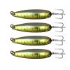 4pcs Fish WOW! 3oz Fishing Spoon with a Treble Hook 85g Fish Jigging Casting Lure Baits - Green Mackerel view 1