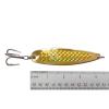 4pcs Fish WOW! 3oz Fishing Spoons with a Treble Hook Fish Jigging Casting Lure Bait - Gold Tape view 2