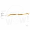 4pcs Fish WOW! 3oz Fishing Spoons with a Treble Hook Fish Jigging Casting Lure Bait - Gold Tape view 4
