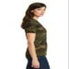 Port & Company Women's 5.4-oz 100% Cotton V-Neck Camo Tee. LPC54VC Military Camo XS view 2