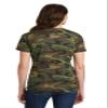 Port & Company Women's 5.4-oz 100% Cotton V-Neck Camo Tee. LPC54VC Military Camo XS view 3