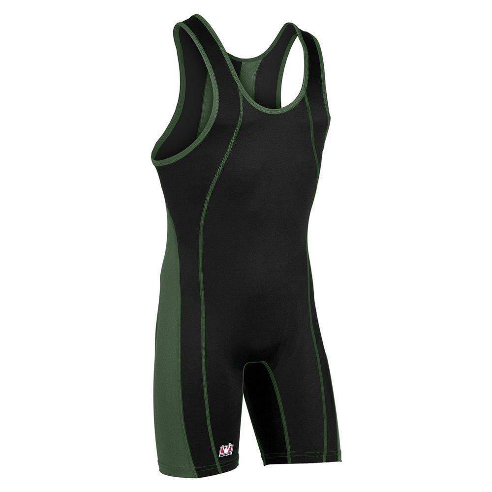 Brute Maverick Wrestling Singlet - Custom Color -:Black/Hunter- YL