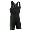 Brute Maverick Wrestling Singlet - Custom Color -:Black/Hunter- YL view 1