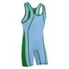 Brute Maverick Wrestling Singlet - Custom Color -:Columbia Blue/Kelly- YM view 1