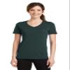 Port & Company Ladies Performance Blend V-Neck Tee Aquatic Blue Small view 4