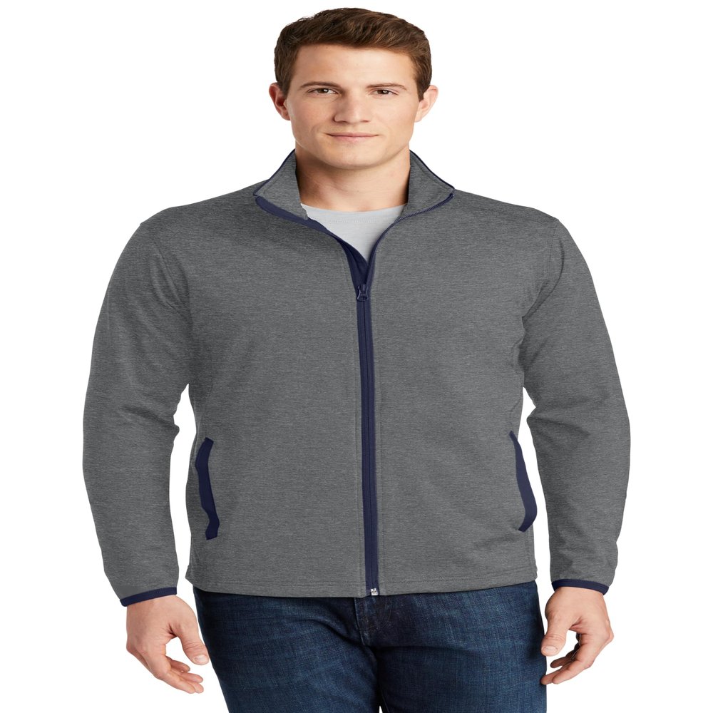 SPORT-TEK Unisex Sport-Wick Stretch Contrast Full Zip Jacket | Zip Up Sweatshirt for Men & Women, Light Jacket for Spring
