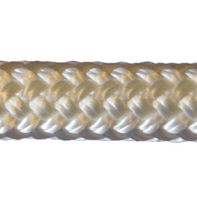 CBKnot 9/16" Premium Double Braid Polyester Rope 9,500 lb Tensile Strength, Marine, Sailing, Boating, Rigging, Equestrian and More (9/16" x 50 ft. Hank, White)