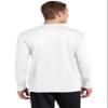 SPORT-TEK PosiCharge RacerMesh Long Sleeve Tee | Workout T-Shirt for Men & Women, Athletic Gym Clothing for Spring & Summer White view 2