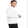 SPORT-TEK PosiCharge RacerMesh Long Sleeve Tee | Workout T-Shirt for Men & Women, Athletic Gym Clothing for Spring & Summer White view 3