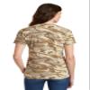 Port & Company Women's 5.4-oz 100% Cotton V-Neck Camo Tee. LPC54VC Desert Camo 2XL view 3