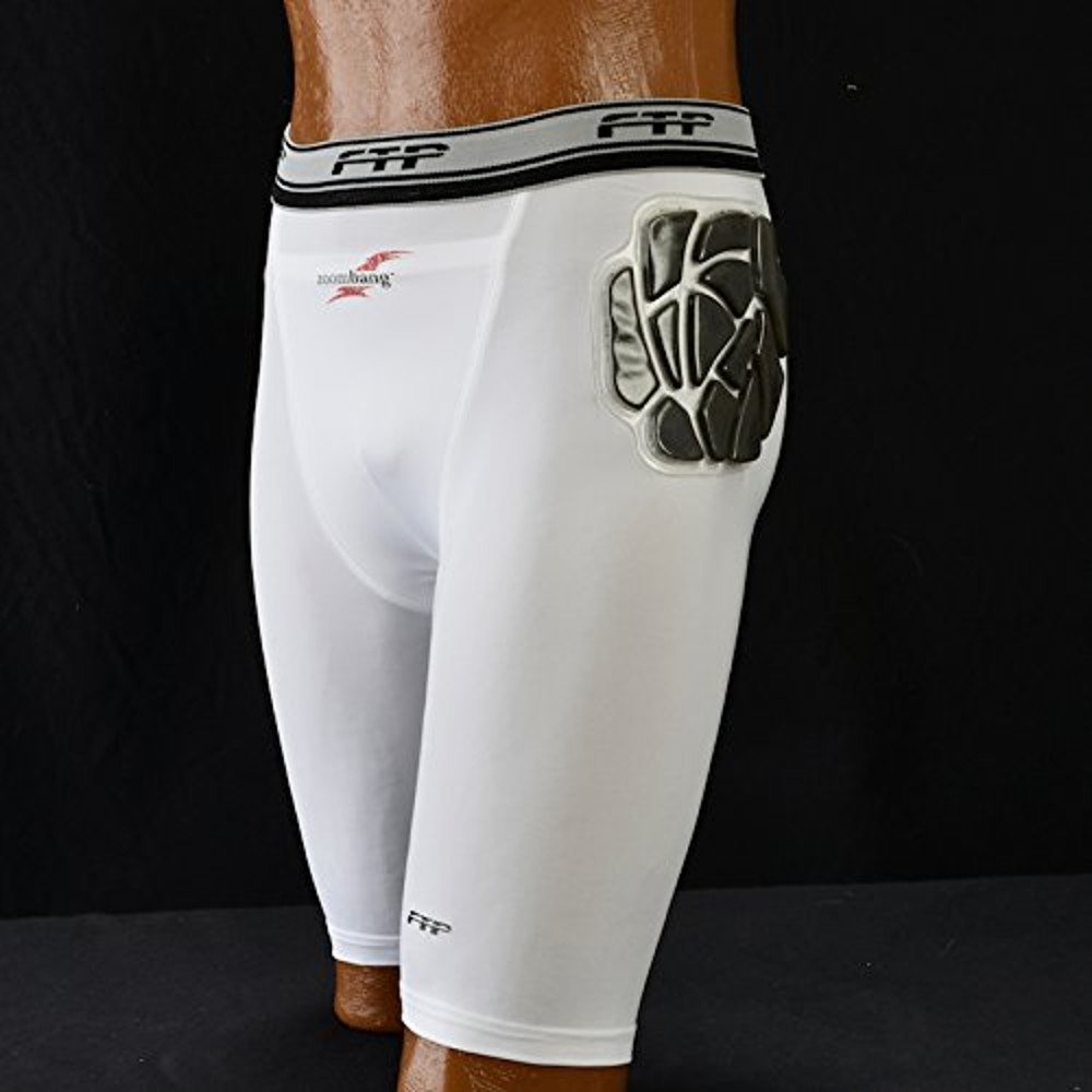 Zoom Bang Hip Protective Shorts Adult (Size AM) White