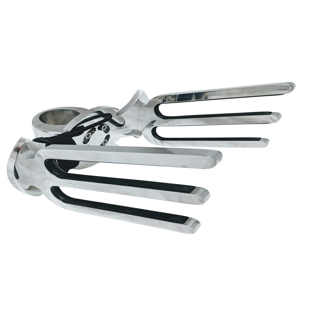 Krypt Bat Wakeboard Tower Boat Board Racks - Full Size Rack, Fits Round Tubing Tower, Polished 6061 Alumimum, Adjustable Swivel Base, Clamp Sizes: 1 1/4", 1 1/2", 1 5/8", 1 3/4", 1 7/8", 2" (1 3/4")